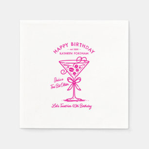 Guardanapo De Papel Aniversário de 40 anos cor-de-rosa de Napkins pers