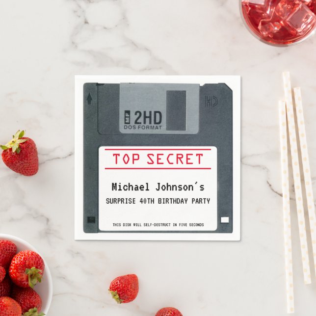 Guardanapo De Papel Aniversário de 40 anos de Surpresa de Disco do Top (Insitu)