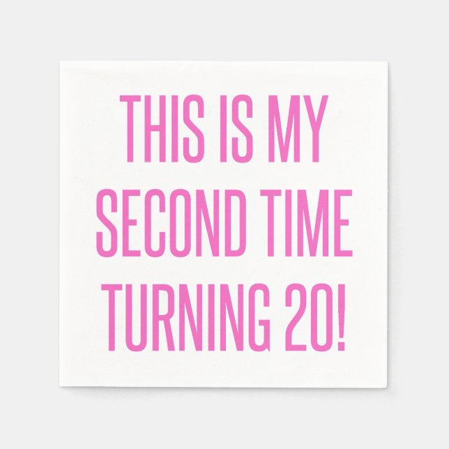 Guardanapo De Papel Aniversário de 40 anos Engraçado Para Mulheres (Frente)