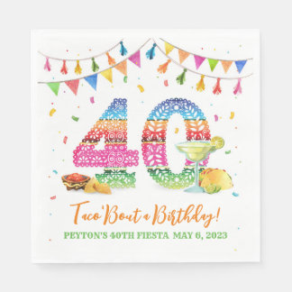 Guardanapo De Papel aniversário de 40 anos Fiesta Napkins