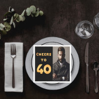 aniversário de 40 anos foto dourado anima cara