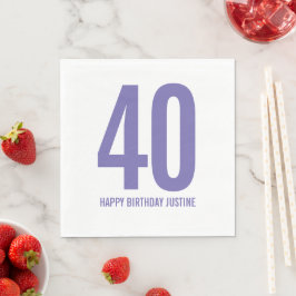 Guardanapo De Papel Aniversário de 40 anos personalizado Napkins