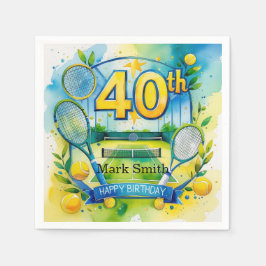 Guardanapo De Papel aniversário de 40 anos tênis
