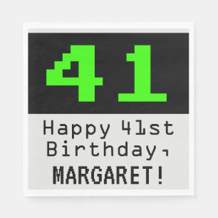 Guardanapo De Papel Aniversário de 41ruas - Estilo Nerdy / Geeky "41" 