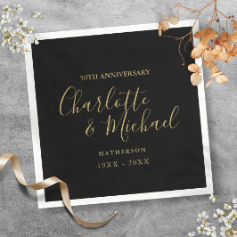 Guardanapo De Papel Aniversário de 50 anos de Casamento Assinatura Pre