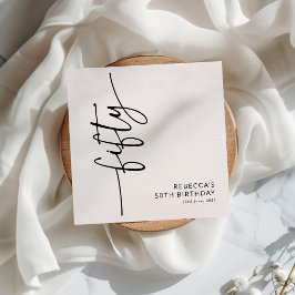 Guardanapo De Papel Aniversário de 50 anos Elegant Script Fifty