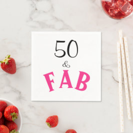 Guardanapo De Papel Aniversário de 50 anos & Fabuloso