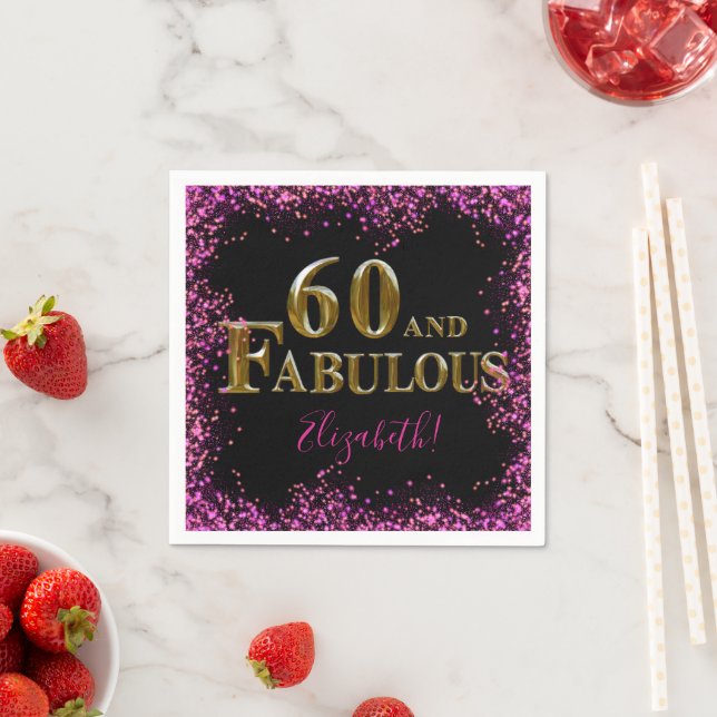 Guardanapo De Papel Aniversário de 60 anos (Insitu)