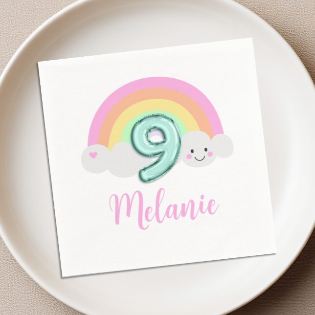 Guardanapo De Papel Aniversário de 9 anos do Cloud Nine (Criador carregado)