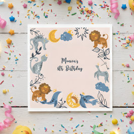Guardanapo De Papel Aniversário de animais celestiais