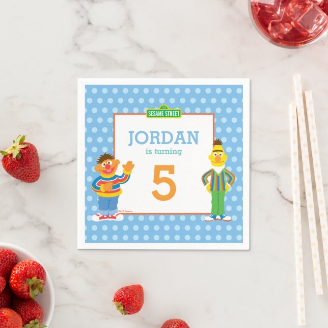 Guardanapo De Papel Aniversário de Bert e Ernie (Insitu)