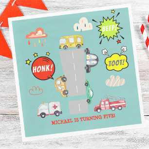 Guardanapo De Papel Aniversário de caminhões de honk
