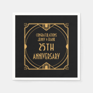 Guardanapo De Papel Aniversário de Casamento 25 de Prata