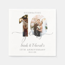 Aniversário de Casamento de 10 Anos Moderno 2 Foto