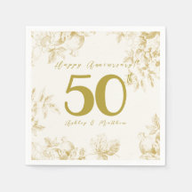 Aniversário de casamento dourado vintage com scrip