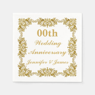 Guardanapo De Papel Aniversário de casamento personalizado