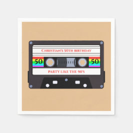 Guardanapo De Papel Aniversário de cassetes de safena