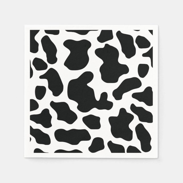 Guardanapo De Papel Aniversário de Couro de Vaca Fofo (Frente)