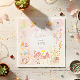 Guardanapo De Papel Aniversário de criança de aquarelas de fada