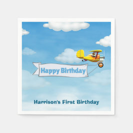 Guardanapo De Papel Aniversário de criança de avião de Viagem de Menin