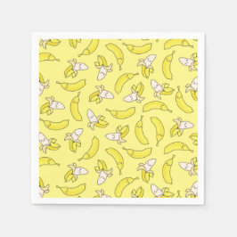 Guardanapo De Papel Aniversário de criança de Banana Cute Kawaii