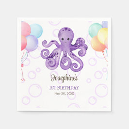 Guardanapo De Papel Aniversário de criança de Bolha de Octopus