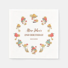 Guardanapo De Papel Aniversário de criança de Cogumelo Psicodélico Gro