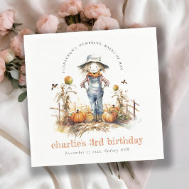 Guardanapo De Papel Aniversário de criança De Colheita De Abóbora Chic