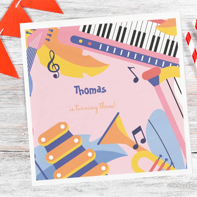 Guardanapo De Papel Aniversário de criança de dança e jogo (Criador carregado)