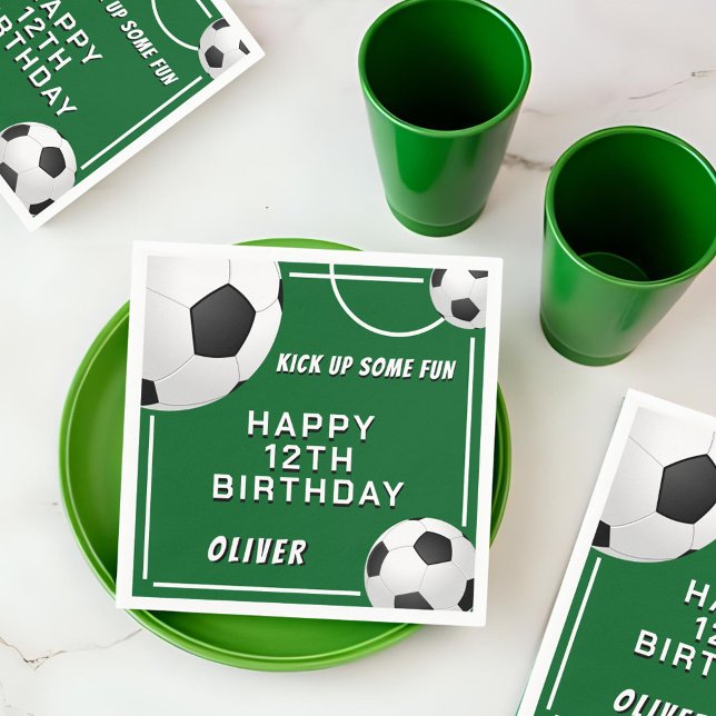 Guardanapo De Papel Aniversário de criança De Futebol Da Bola De Futeb (Criador carregado)