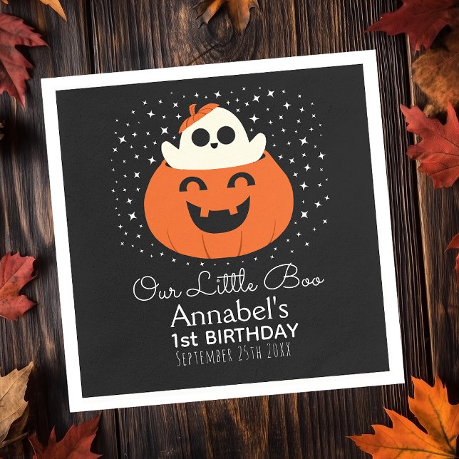 Guardanapo De Papel Aniversário de criança de Halloween do Pequeno Fan (Criador carregado)