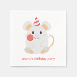 Guardanapo De Papel Aniversário de criança de Mouse Cute