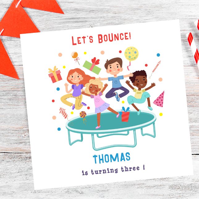 Guardanapo De Papel aniversário de criança de pulos de vamos pulando t (Criador carregado)