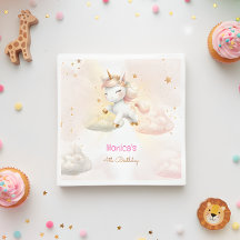 Aniversário de criança de unicórnio pastel de magi