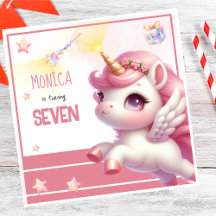 Aniversário de criança de unicórnio pastel de magi