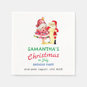 Guardanapo De Papel Aniversário de criança pequena Natal em Julho Trav