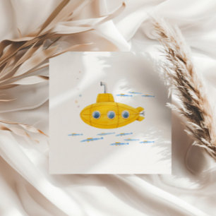 Guardanapo De Papel Aniversário de criança Submarino Amarelo