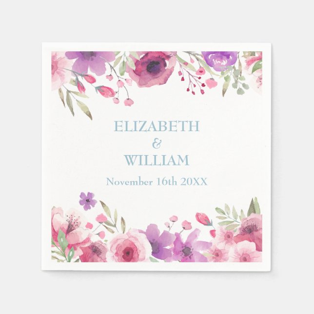 Guardanapo De Papel Aniversário de Diamante Rosas Country Folhagens (Frente)