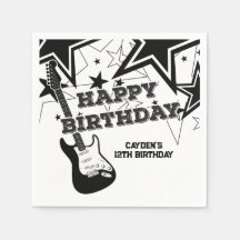 Aniversário de Estrela do Rock Guitarra Preto Bran