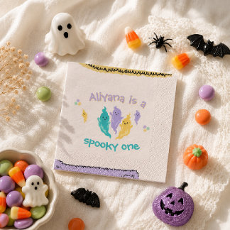 Guardanapo De Papel Aniversário de Fantasma Colorido e Fofo de Hallowe