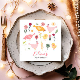 Guardanapo De Papel Aniversário de frango com Páscoa de Fazenda de Pin