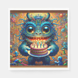 GUARDANAPO DE PAPEL ANIVERSÁRIO DE MASSA DO MONSTER