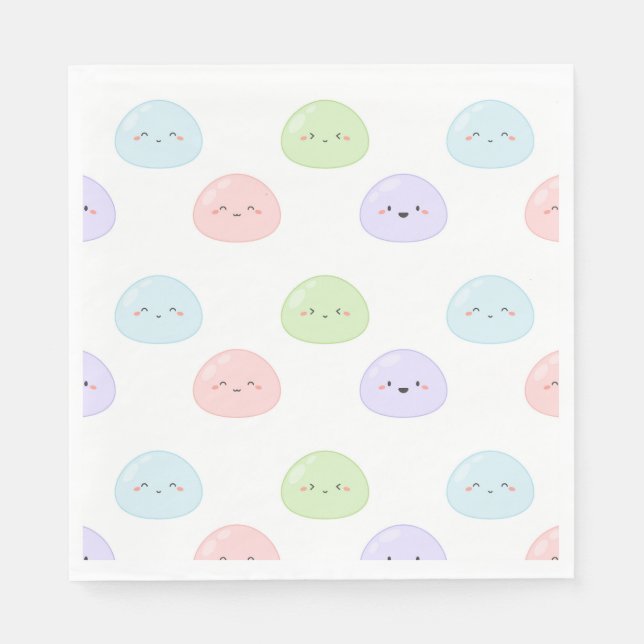 Guardanapo De Papel Aniversário de Mochi (Frente)