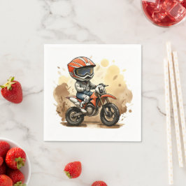 Guardanapo De Papel Aniversário de motocicleta fora de estrada