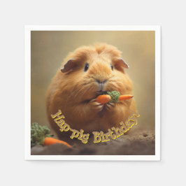 Guardanapo De Papel Aniversário de porco!