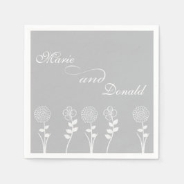 Guardanapo De Papel Aniversário de Prata Personalizado Napkins