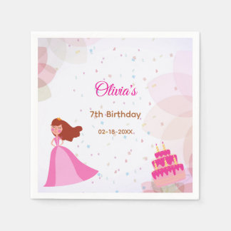 Guardanapo De Papel Aniversário de princesa da Disney elegante