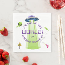 Aniversário de Qualquer Idade Alien Fora do Mundo