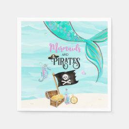 Guardanapo De Papel Aniversário de Sereias e Piratas