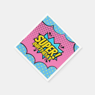 Guardanapo De Papel Aniversário de super-herói do livro de histórias e